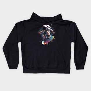 skater astronaut Kids Hoodie